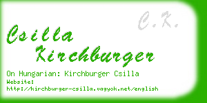 csilla kirchburger business card